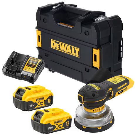 Dewalt Eksentersliper 18V DCW211P2-QW 125 mm 2x5.0 Ah Batterier I Koffert