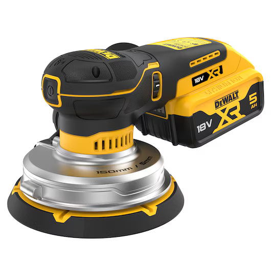 Dewalt Eksentersliper 18V DCW230P2-QW 150 mm 2x5.0 Ah I koffert