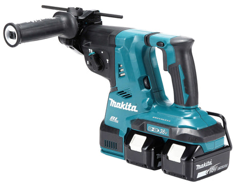 Makita Kombihammer SDS+ LXT 2x18V DHR280 Med Støvsuger Uten Batteri Og Lader