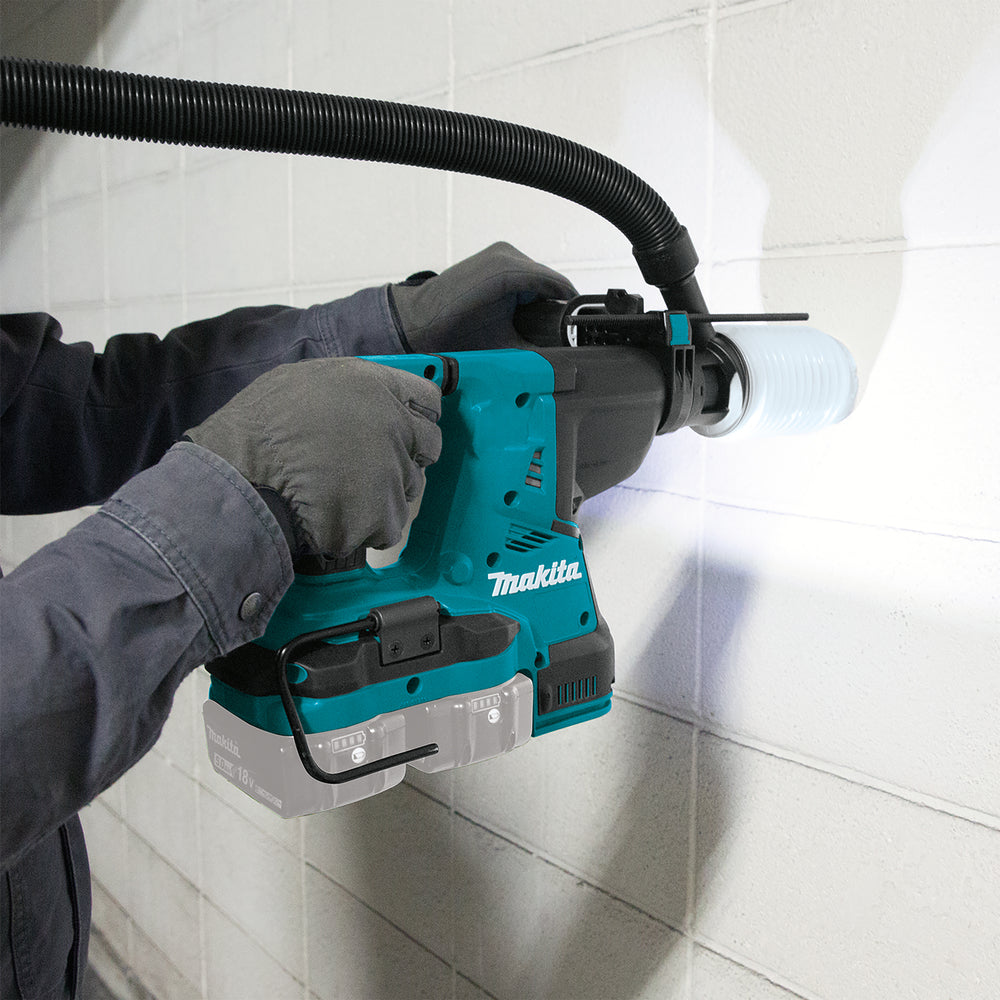 Makita Kombihammer SDS+ LXT 2x18V DHR280 Med Støvsuger Uten Batteri Og Lader