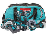 Makita Maskinsett 18V LXT DLX4197TX1 4 Maskiner