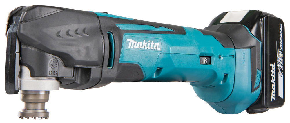 Makita Multikutter 18V Med Hurtigfeste Med Tilbehør Uten Batteri Og Lader