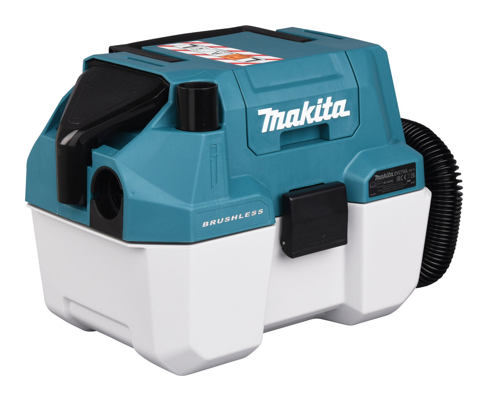 Makita Støvsuger LXT 18V DVC750 Våtfilter + Skulderbelte, Uten Batteri Og Lader