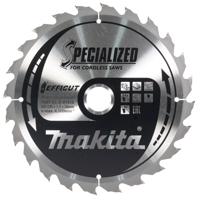 Makita Sirkelsagblad Efficut T.C.T., 235 x 30 mm, 24 T