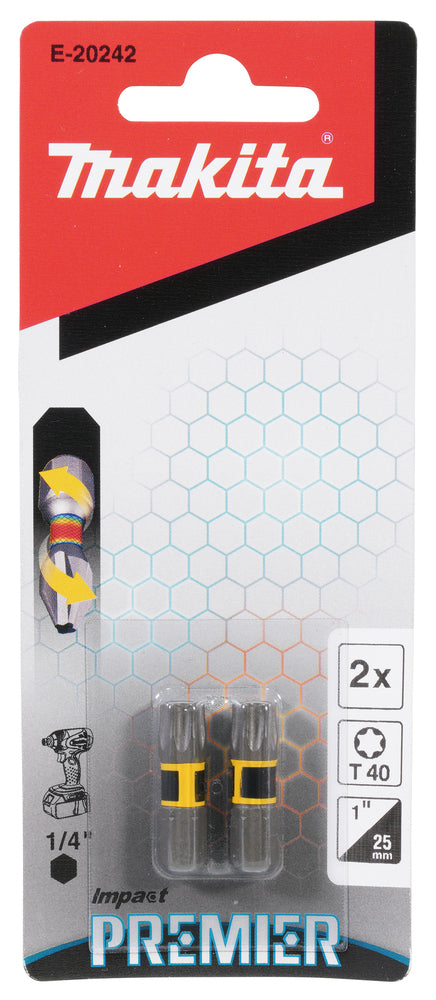 Makita Bits T40 25Mm 1/4"