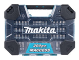 Makita Bor- Og Bitssett 200 Deler