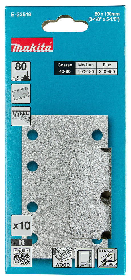 Makita Slipepapir 80X130Mm K80