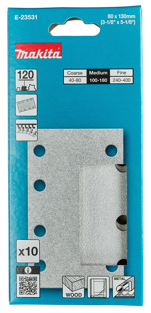 Makita Slipepapir 80X130Mm K120