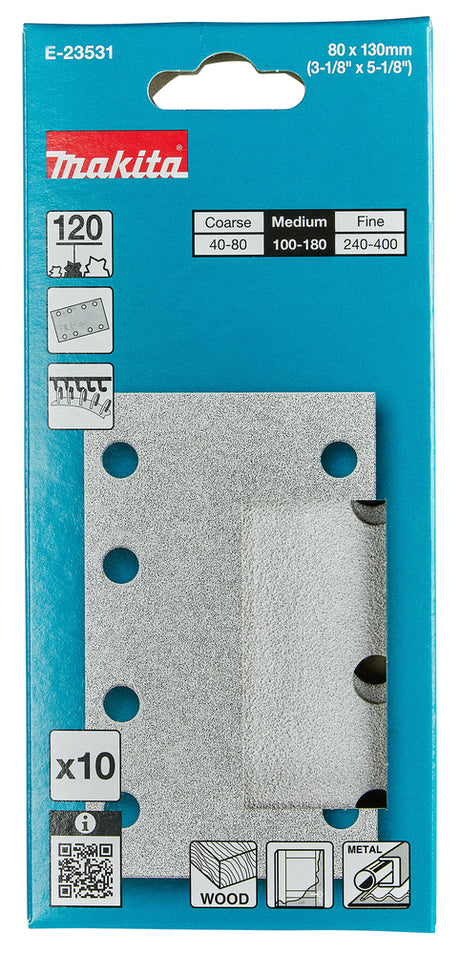 Makita Slipepapir 80X130Mm K120