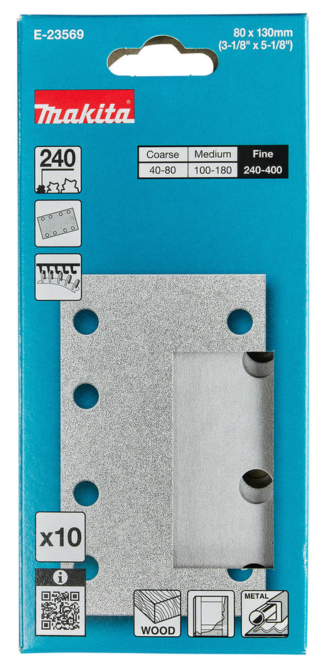 Makita Slipepapir 80X130Mm K240