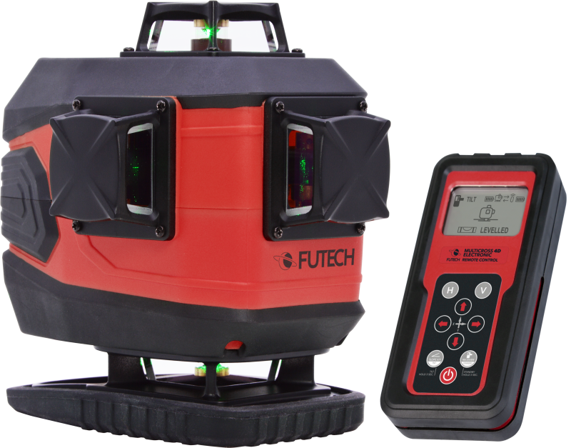 Futech Krysslaser 4D MC4DE Motornivellering Grønn