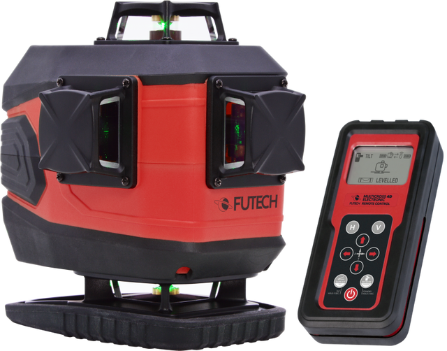 Futech Krysslaser 4D MC4DE Motornivellering Grønn