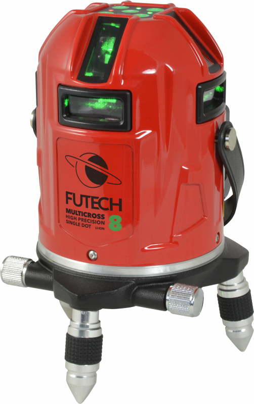Futech Krysslinjelaser Multicross 8HPSD Motornivellering Grønn
