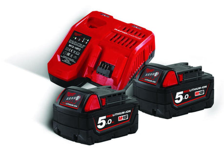 Milwaukee Batterisett Med Lader 18V 2X5Ah