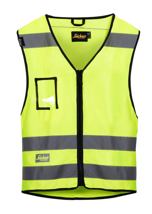 Refleksvest 9153 Gul S/M | Snickers | Arbeidsklær, Snickers, Synlighets bekledning, Vester