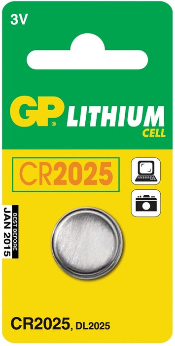 GP Batteri Knappecelle CR2025 1-Pk | GP | Batterier, EL produkter, GP, Knappebatterier