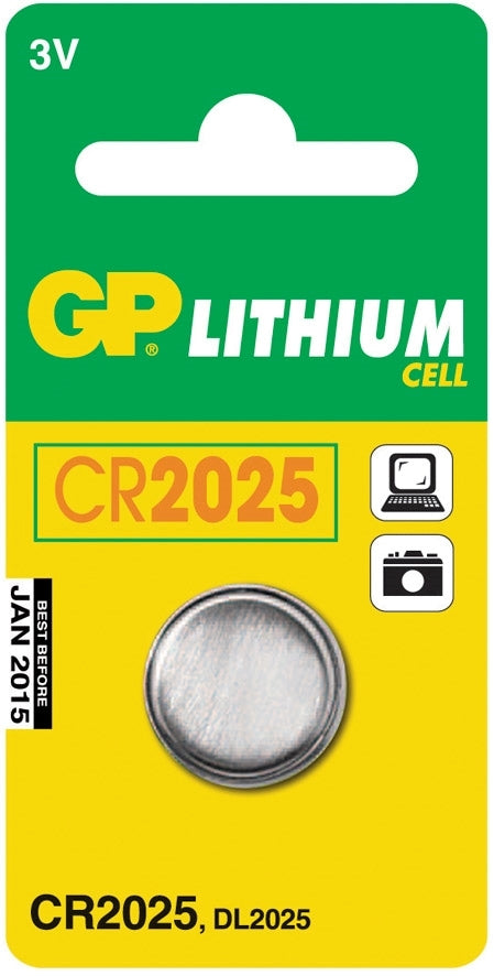 GP Batteri Knappecelle CR2025 1-Pk | GP | Batterier, EL produkter, GP, Knappebatterier