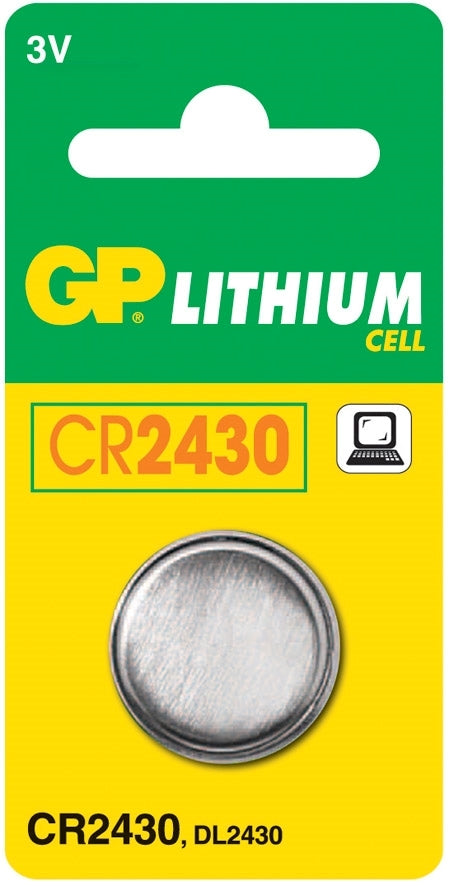 GP Batteri Knappecelle CR2430 1-Pk | GP | Batterier, EL produkter, GP, Knappebatterier