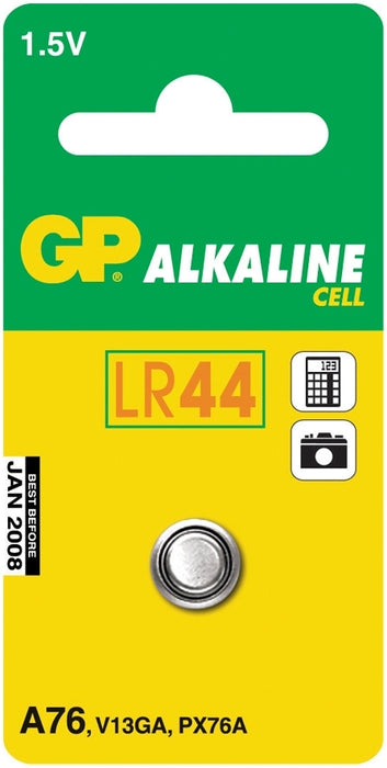 GP Batteri Knappecelle LR44 1-Pk | GP | Batterier, EL produkter, GP, Knappebatterier