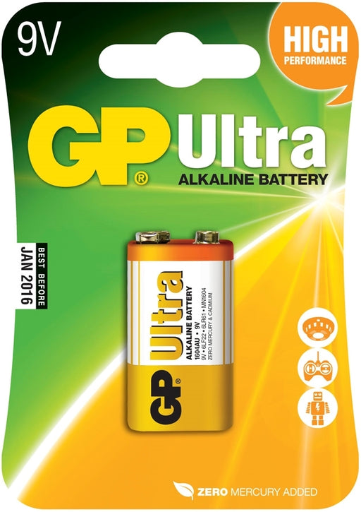 GP Batteri Ultra 6LF22/9V | GP | Batterier, EL produkter, GP, Standardbatterier