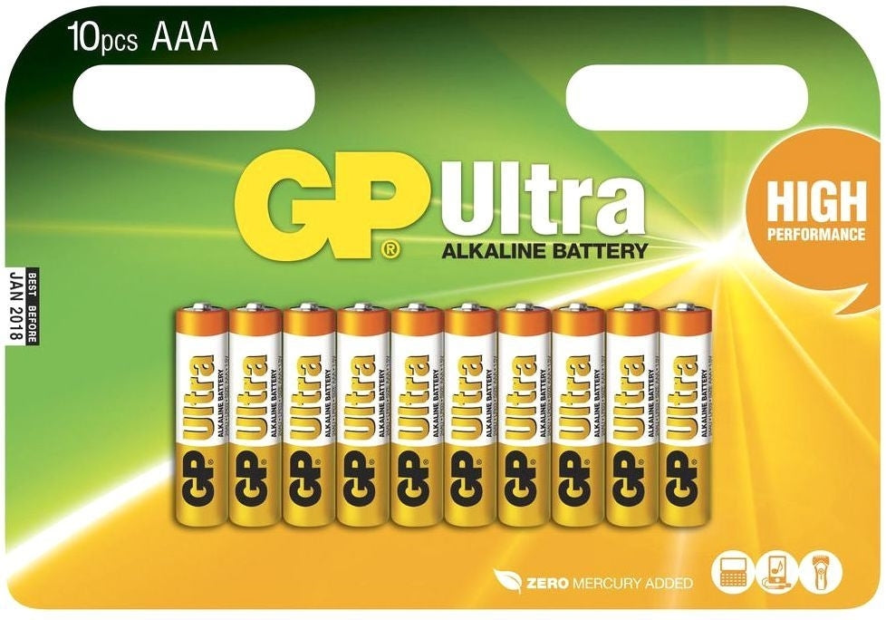 GP Batteri Ultra LR03/AAA 10-Pk | GP | Batterier, EL produkter, GP, Standardbatterier