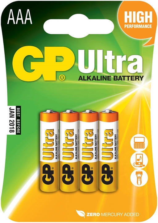 GP Batteri Ultra LR03/AAA 4-Pk | GP | Batterier, EL produkter, GP, Standardbatterier