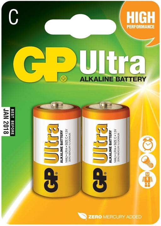 GP Batteri Ultra LR14/C 2-Pk | GP | Batterier, EL produkter, GP, Standardbatterier