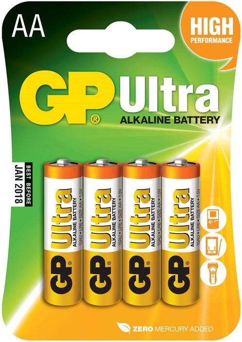 GP Batteri Ultra LR6/AA 4-Pk | GP | Batterier, EL produkter, GP, Standardbatterier