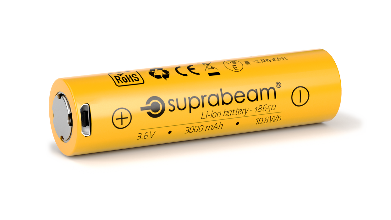 BATTERI M6Xr LI-ION 3000 MAH USB 18650 | SupraBeam | Belysning, Hodelykter, SupraBeam