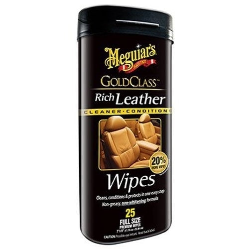 Meguiar's Rich Leather Cleaner & Conditioner Wipes | Meguiar's | Bilpleie og båtpleie, Diverse bilpleie, Meguiar's
