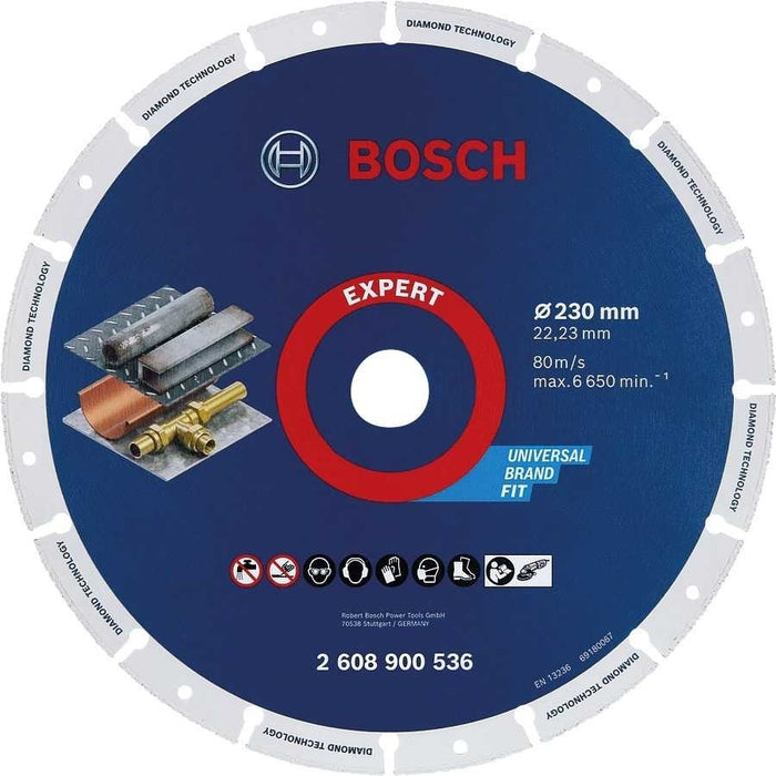 BOSCH DIAMANTSKIVE TIL METALL 230MM | Bosch | Bosch, Kutte- og slipeskiver, Maskin tilbehør, Stål - kapp og slip