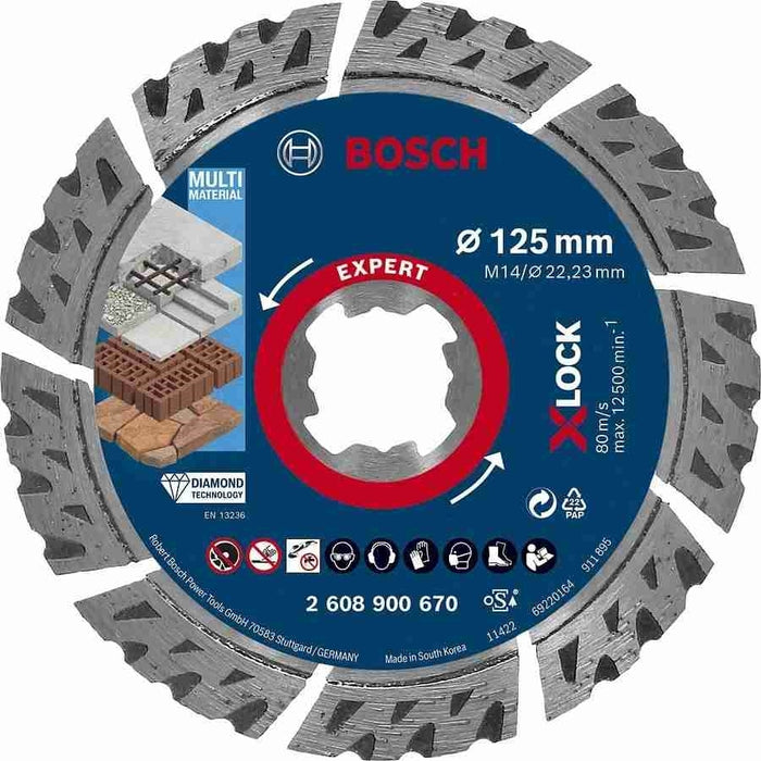 Bosch Diamantskive XL Multi 125 X-lock | Bosch | Bosch, Kutte- og slipeskiver, Maskin tilbehør, Stål - kapp og slip