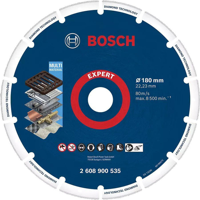 BOSCH DIAMANTSKIVE TIL METALL 180MM | Bosch | Bosch, Kutte- og slipeskiver, Maskin tilbehør, Stål - kapp og slip