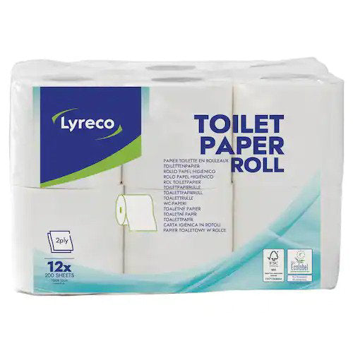 Toalettpapir LYRECO 2L 22m (12) | Lyreco | Kjemi og rengjøring, Lyreco, Rengjøring