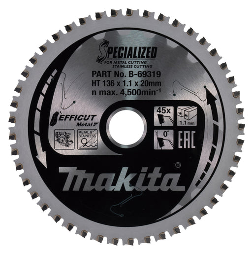 Makita Sirkelsagblad Efficut Metall A4 136x20mm | Makita | Makita, Maskin tilbehør, Sagblader, Ukategorisert