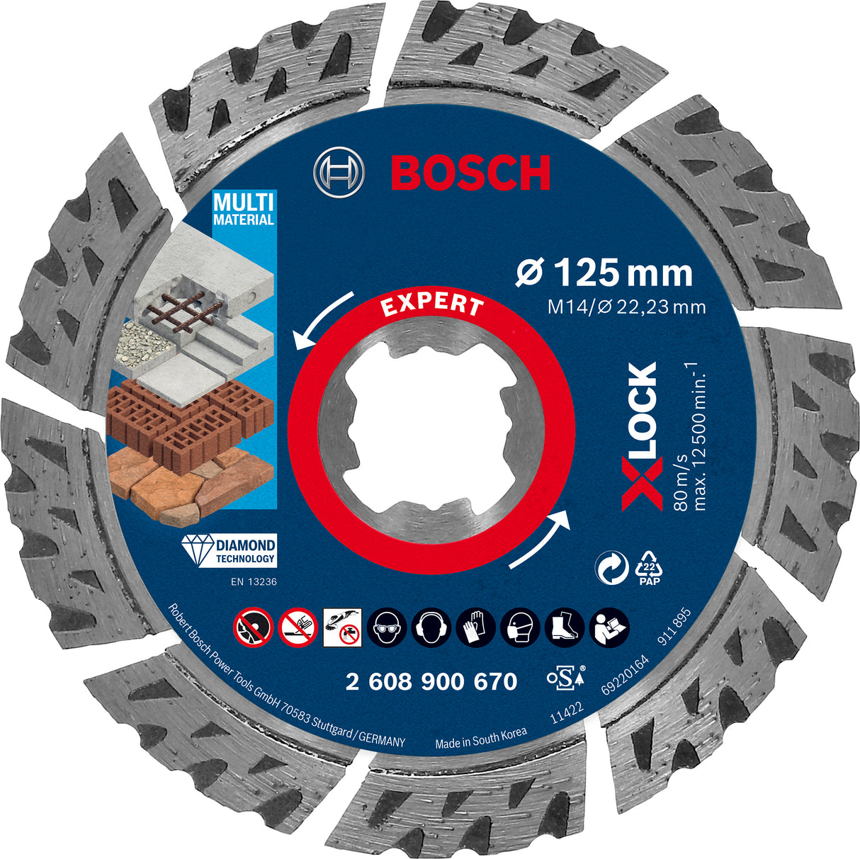 Bosch Diamantskive XL Multi X-Lock 125 Mm