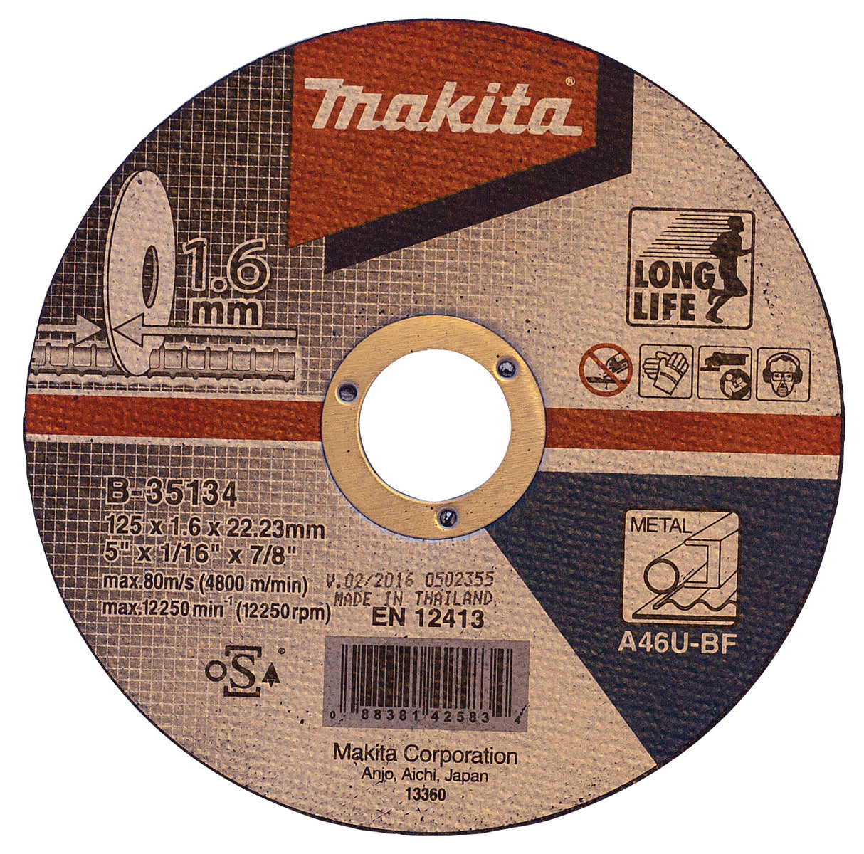 Makita Kappeskive 125X1,6 Mm