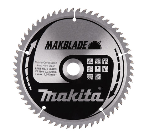 Makita Sirkelsagblad Makblade Tct 190X20X60T