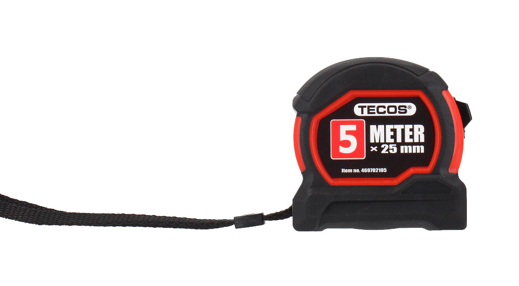 Tecos Målbånd 5M 25 Mm Stål CL2